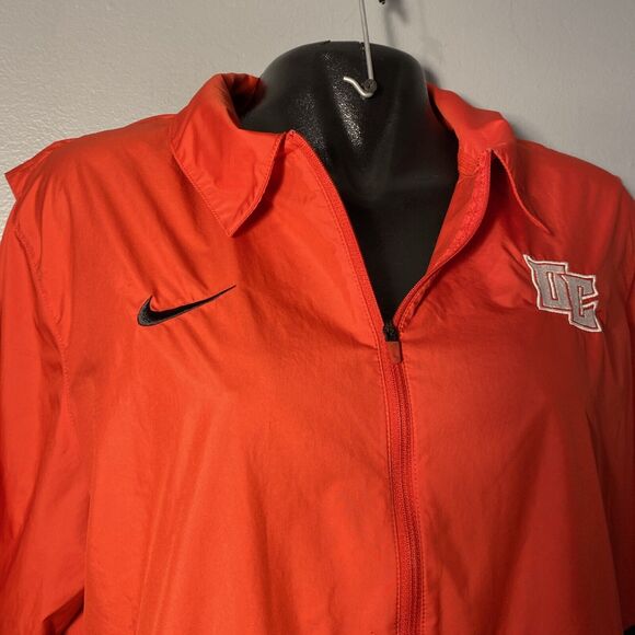 Nike Womens Windbreaker Large Red Black 3/4 Zipper Red Black Mesh Lining‎ - Picture 2 of 6